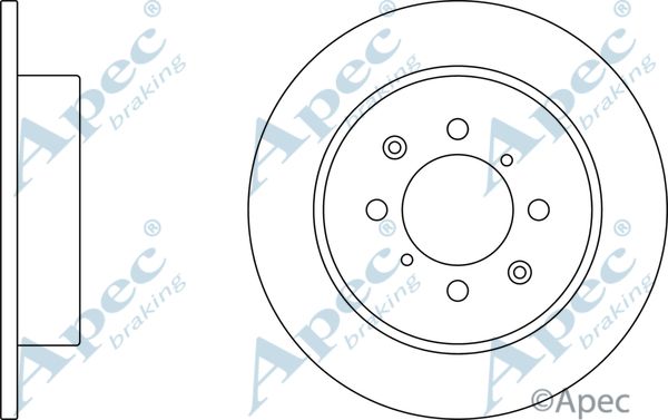 APEC BRAKING stabdžių diskas DSK2355